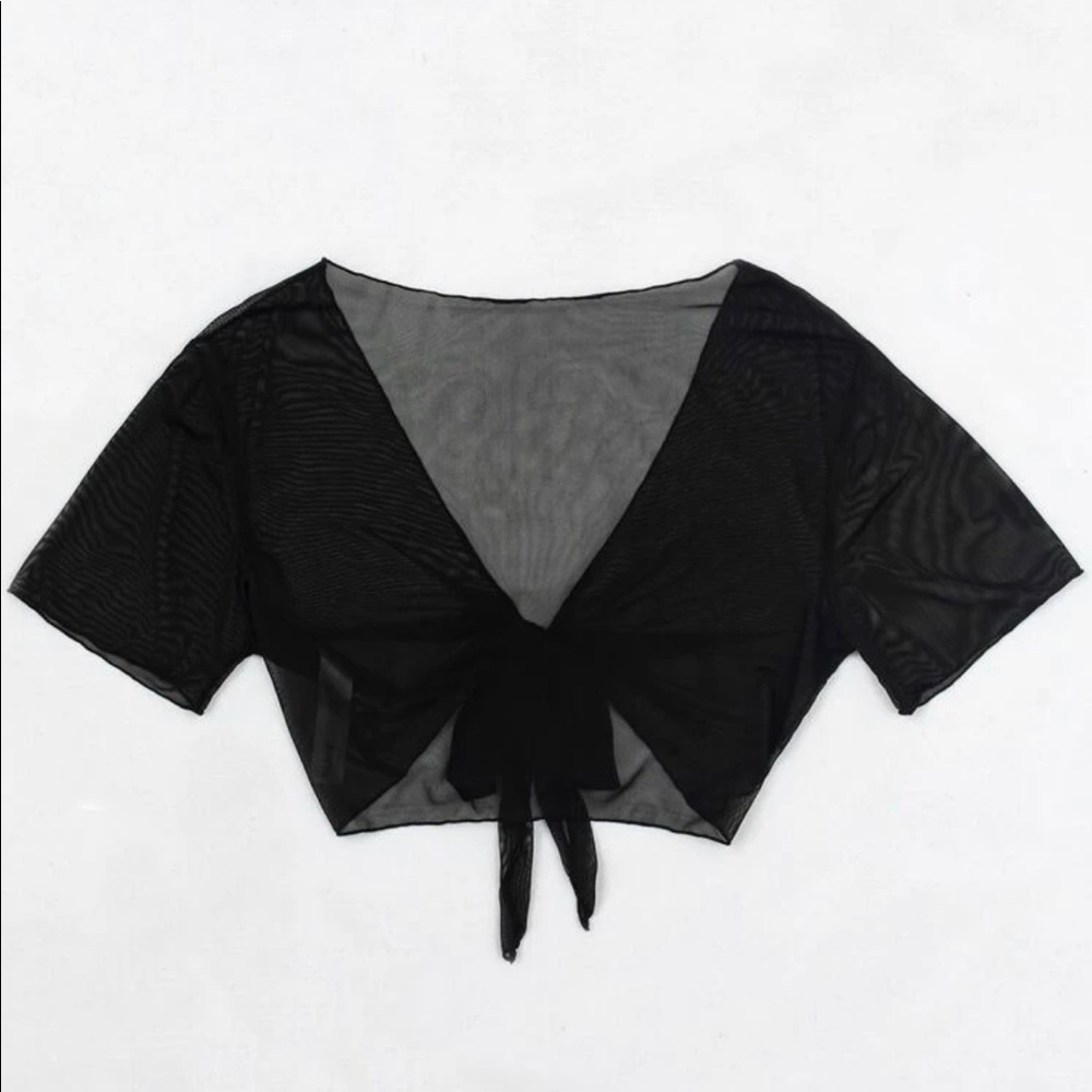Mesh kimono top